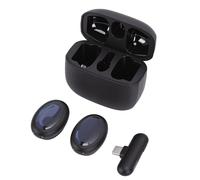 ASHATA Wireless Noise Canceling Microphone AI Sound Filtering with Charging Box/Cover for Live Streamers&Content Creators Compact Design