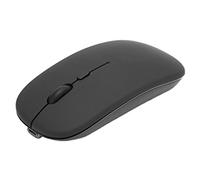 ASHATA Wireless Silent Mouse 2.4g, Ultra Slim Bluetooth Mouse with Mini Receiver, 1600DPI with 3 Adjustable Levels, for PC Laptop Computer, for Windows for IOS for Android 3 System (Black matte)