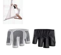 ASHATA Women's Micro Yoga Pilates Gloves, Anti Slip 4 Finger (Black M
