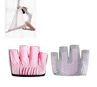 ASHATA Women's Micro Yoga Pilates Gloves, Anti Slip 4 Finger (Pink S
