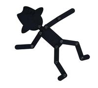 ASHATA Wooden Stickman Toy with Moving Limbs Educational Stick Man Puzzle Game for Kids Wood (Stickman with Hat)