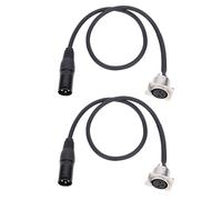 ASHATA XLR Pass Through Cable, 3 Pin XLR Female Panel Mount Adapter, for Microphones Stage Lights Mixers Amplifiers Studio Monitors Speakers (Black)