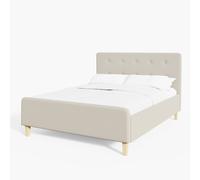 Ashbourne King Size Ottoman Bed Wood & Fabric Natural 5 x 7ft