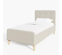 Ashbourne Single Ottoman Bed Wood & Fabric Natural 3 x 7ft