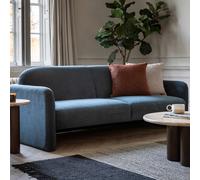 Ashbury Soft Brushed Mid-Century Floating 3 Seater Sofa storm blue