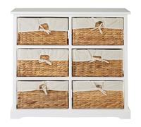 Ashby 6 Drawer Chest, Delivered Fully Assembled Premier Housewares White One Size