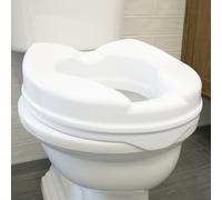 Homecraft Ashby Easy Fit Raised Toilet Seat, Elevated Toilet Seat For Round Toilets, Portable Assistance Seat for Disabled & Elderly, 10cm Height, White
