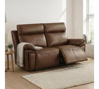 Ashby Electric Recliner Sofa - 2 Seater - Tan - Leather
