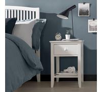 Ashby White Bedside Table - 1 Drawer