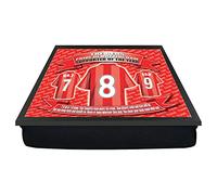 Ashby's Red Football Shirt Lap Tray Gift - Cushioned Bottom - Perfect for Dinner or Work - Adult Size: 33cm x 45cm