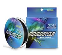 Ashconfish Braided Fishing Line- 8 Strands Rear Color Fastness Braided Lines non Fading -Abrasion Resistant - Zero Stretch-Smaller Diameter, 100M/109Yards 8LB Black