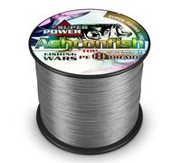 Ashconfish Braided Fishing Line-8 Strands Super Strong Fishing Wire 100M/109Yards 20LB-Abrasion Resistant Braided Lines-Incredible Superline-Zero Stretch-Superfine Diameter-Gray
