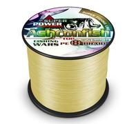 Ashconfish Braided Fishing Line-8 Strands Super Strong Fishing Wire 300M/328Yards 15LB-Abrasion Resistant Braided Lines-Incredible Superline-Zero Stretch-Superfine Diameter-Yellow