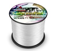 Ashconfish Braided Fishing Line-8 Strands Super Strong Fishing Wire 300M/328Yards 30LB-Abrasion Resistant Braided Lines-Incredible Superline-Zero Stretch-Superfine Diameter-White