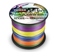 Ashconfish Braided Fishing Line-8 Strands Super Strong Fishing Wire 500M/547Yards 80LB-Abrasion Resistant Braided Lines-Incredible Superline-Zero Stretch-Superfine Diameter-Multi Color