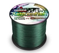 Ashconfish Braided Fishing Line- 8 Strands Super Strong PE Fishing Wire Heavy Tensile for Saltwater & Freshwater Fishing -Abrasion Resistant - Zero Stretch- 300M/328Yards 6LB Moss Green