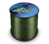 Ashconfish Braided Fishing Line- 8 Strands Super Strong PE Fishing Wire Heavy Tensile for Saltwater & Freshwater Fishing -Abrasion Resistant - Zero Stretch- 2000M/2187Yards 30LB Army Green