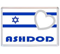 Ashdod - Love Israel/Israeli Flag Towns & Cities - 96 x 67mm Jumbo Fridge Magnet