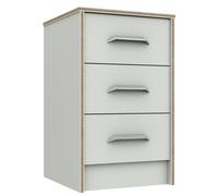 Ashdown 3 Drawer Bedside Table - White