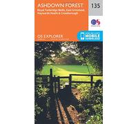 Ashdown Forest Map | Royal Tunbridge Wells, East Grinstead, Haywards Heath & Crowborough | Ordnance Survey | OS Explorer Map 135 | England | Walks | Hiking | Maps | Adventure