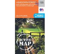 Explorer Active 135 Ashdown Forest Map with Digital Version, Orange One Size