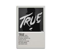 ASHDRUWQHR AVICII- TRUE Poster Canvas Cover Wall Art Print Aesthetic Poster Modern Art Painting for Living Room 16x24inch(40x60cm) Unframe-style