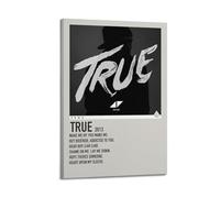 ASHDRUWQHR AVICII- TRUE Poster Canvas Cover Wall Art Print Aesthetic Poster Modern Art Painting for Living Room 24x36inch(60x90cm) Frame-style