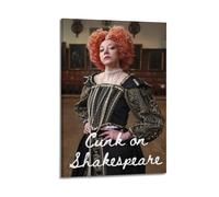 ASHDRUWQHR Cunk on Shakespeare Poster Canvas Cover Wall Art Print Aesthetic Poster Modern Art Painting for Living Room 16x24inch(40x60cm) Frame-style