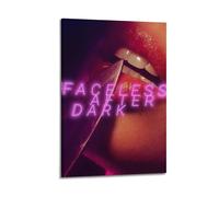 ASHDRUWQHR Faceless After Dark Poster Canvas Cover Wall Art Print Aesthetic Poster Modern Art Painting for Living Room 24x36inch(60x90cm) Frame-style