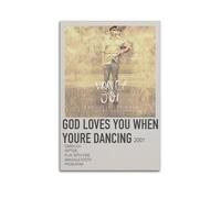 ASHDRUWQHR God Loves You When You're Dancing Poster Canvas Cover Wall Art Print Aesthetic Poster Modern Art Painting for Living Room 20x30inch(50x75cm) Unframe-style