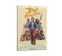 ASHDRUWQHR Jesus Revolution Poster Canvas Cover Wall Art Print Aesthetic Poster Modern Art Painting for Living Room 20x30inch(50x75cm) Frame-style