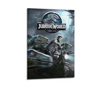 ASHDRUWQHR JURASSIC WORLD1 Poster Canvas Cover Wall Art Print Aesthetic Poster Modern Art Painting for Living Room 16x24inch(40x60cm) Frame-style