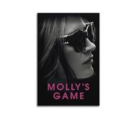 ASHDRUWQHR Molly’s Game Poster Canvas Cover Wall Art Print Aesthetic Poster Modern Art Painting for Living Room 08x12inch(20x30cm) Unframe-style