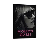 ASHDRUWQHR Molly’s Game Poster Canvas Cover Wall Art Print Aesthetic Poster Modern Art Painting for Living Room 20x30inch(50x75cm) Frame-style