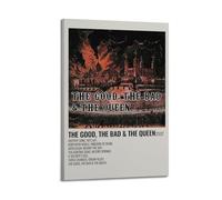 ASHDRUWQHR The Good, The Bad & The Queen - Self-titled Poster Canvas Cover Wall Art Print Aesthetic Poster Modern Art Painting for Living Room 08x12inch(20x30cm) Frame-style