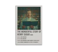 ASHDRUWQHR The Wonderfull Story of Henry Sugar Poster Canvas Cover Wall Art Print Aesthetic Poster Modern Art Painting for Living Room 12x18inch(30x45cm) Unframe-style