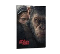 ASHDRUWQHR War for The Planet of The Apes Poster Canvas Cover Wall Art Print Aesthetic Poster Modern Art Painting for Living Room 24x36inch(60x90cm) Frame-style