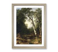 Asher Brown Durand A Creek In The Woods Classic Painting Framed Wall Art Print, Ready to Hang Picture for Living Room Bedroom Home Office Décor, Oak A3 (34 x 46 cm)