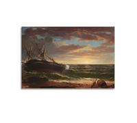 Asher Brown Durand Painter's Artwork Stranded Ship Posters Decorative Painting Canvas Wall Art Living Rooms Bedroom 24x36inch(60x90cm)