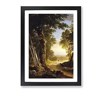 Asher Brown Durand The Beeches Classic Painting Framed Print | A4 Black Framed Wall Art | Ready to Hang | Classic Historical Picture | Living Room Bedroom Lounge Office