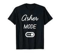 Asher Mode On Name Value Graphic T-Shirt, Men, Black, S