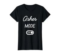 Asher Mode On Name Value Graphic T-Shirt, Women, Black, XS