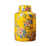 Ashes urn Large Funeral Urn Ceramics Seal Moisture Proof Handcrafted Cremation Urns For Human Ashes 10/20 (Color : 21 * 32cm|yellow)