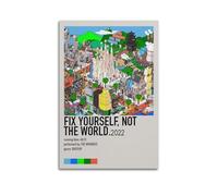 ASHEUQWE Fix Yourself, Not The World - The Wombats Posters Aesthetic Wall Art Canvas Vintage Poster Decorative Painting Living Room Bed Room Decor12x18inch(30x45cm) Unframe-style