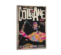 ASHEUQWE John Coltrane Vintage Jazz Concert Posters Aesthetic Wall Art Canvas Vintage Poster Decorative Painting Living Room Bed Room Decor24x36inch(60x90cm) Frame-style
