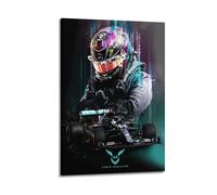 ASHEUQWE Lewis Hamilton Posters Aesthetic Wall Art Canvas Vintage Poster Decorative Painting Living Room Bed Room Decor20x30inch(50x75cm) Frame-style