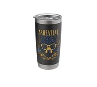 Asheville NC USA Fun Bear Design Stainless Steel Insulated Tumbler