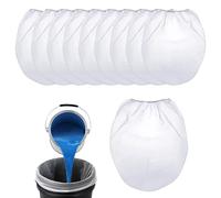 Asheyya 10PCS 1 Gallon paint strainer bag, White Fine Mesh paint strainers sieve with Elastic Top Opening
