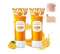 Asheyya 2 Pcs Orange Exfoliating Gel, Organic Face Scrub for Deep Cleansing and Brightening (130ml/PCS)