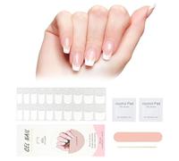 Asheyya 20PCS Semi Cured UV Gel Nail Stickers, Gel Nails Strips, Holy Gels Nail Stickers UV Starter Kit
